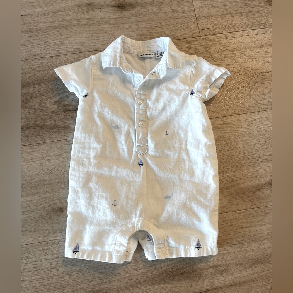 Janie and Jack linen romper.